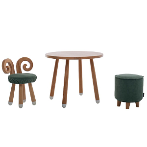 Пуф на буковых ножках LOONA soft furniture, оливковый